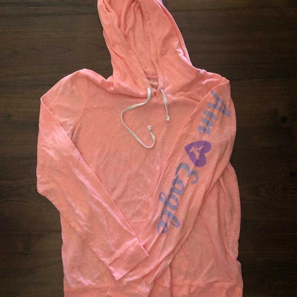 AMERICAN EAGLE Lightweight Coral Hoodie Size XL